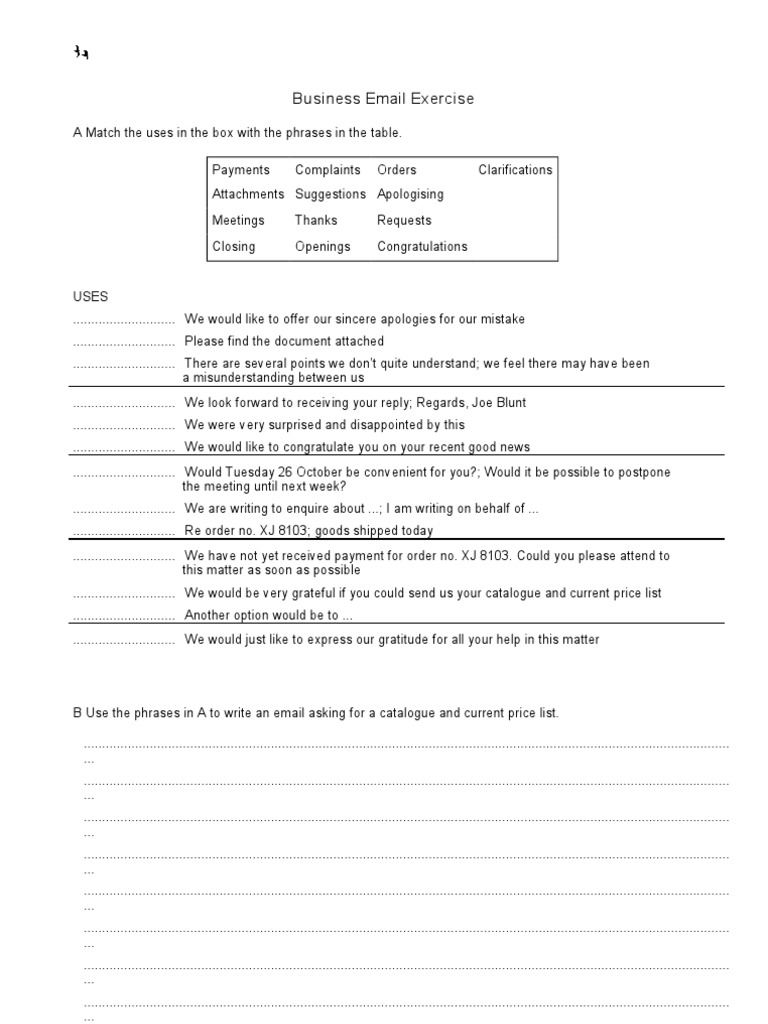 Business Email Lesson Plan | PDF