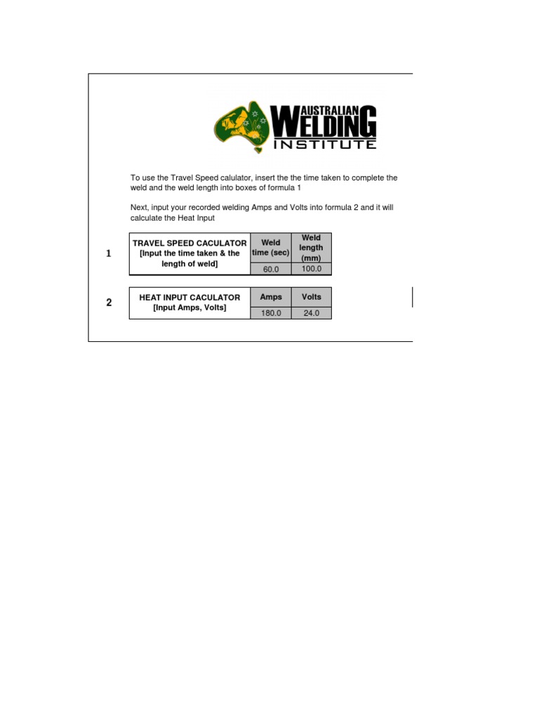 AWI Heat Input Calculator | PDF