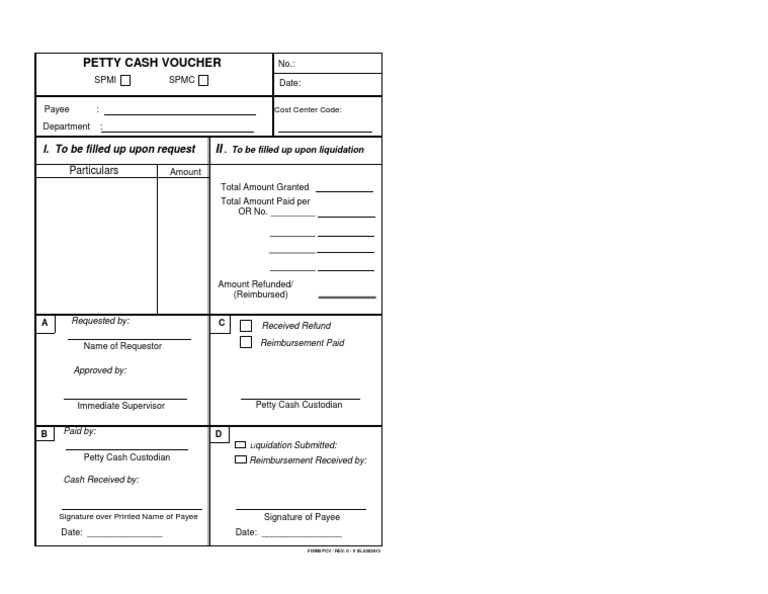 Petty Cash Voucher Completion Guide | PDF