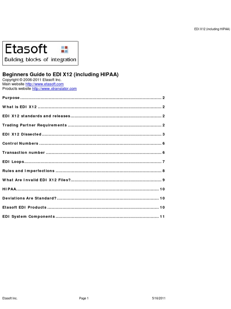 X12 Beginners Guide | PDF | Electronic Data Interchange | Health ...