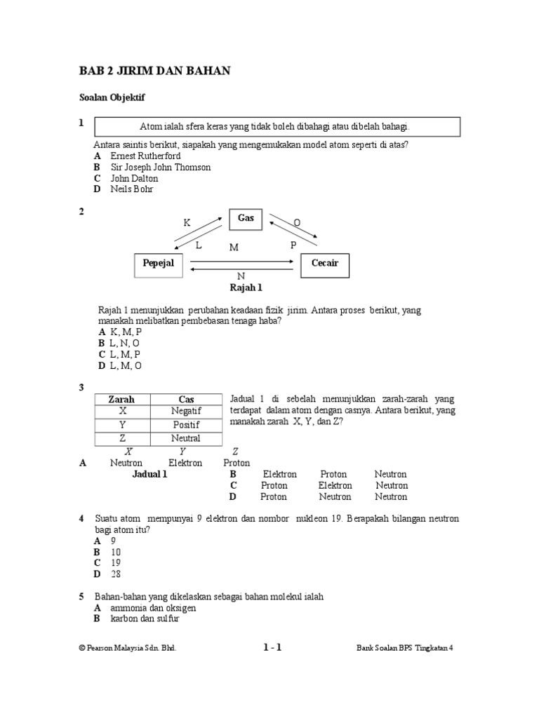 Soalan Kimia Bab 2 | PDF
