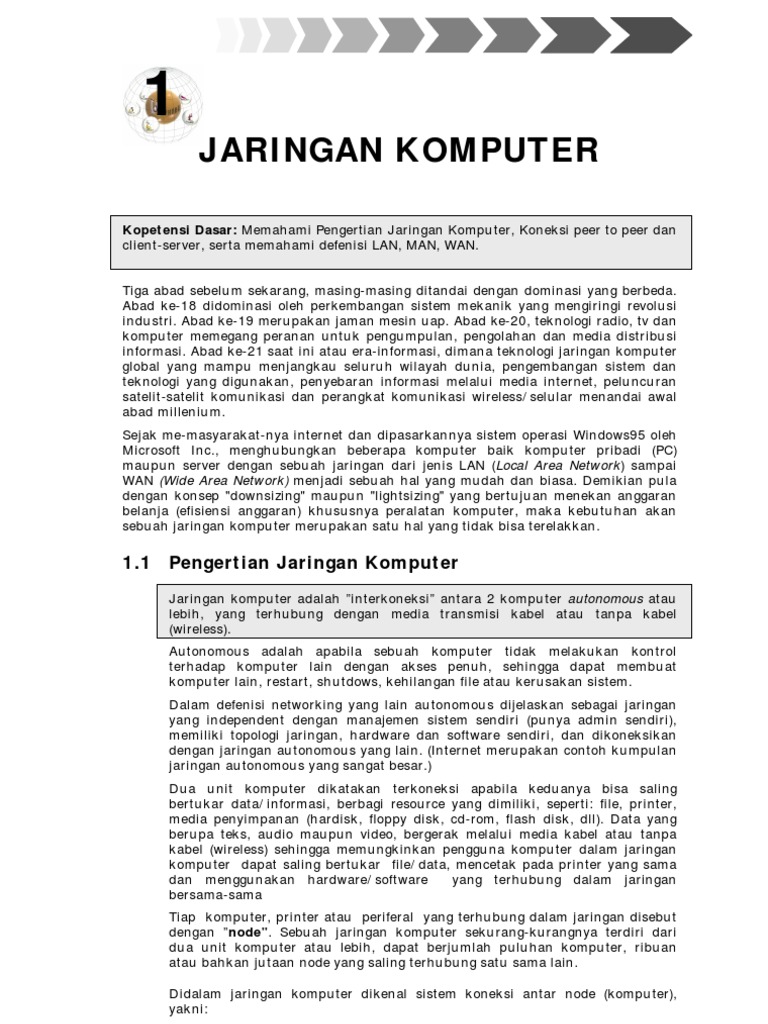 Modul Teori Jaringan Komputer Lengkap