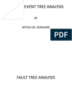 Fault & Event Tree Analysis: BY Nitesh M. Dongare