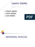 Lumbopelvic Stability: Passive Stability Active Stability Core Stability