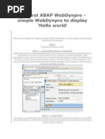 My First ABAP WebDynpro