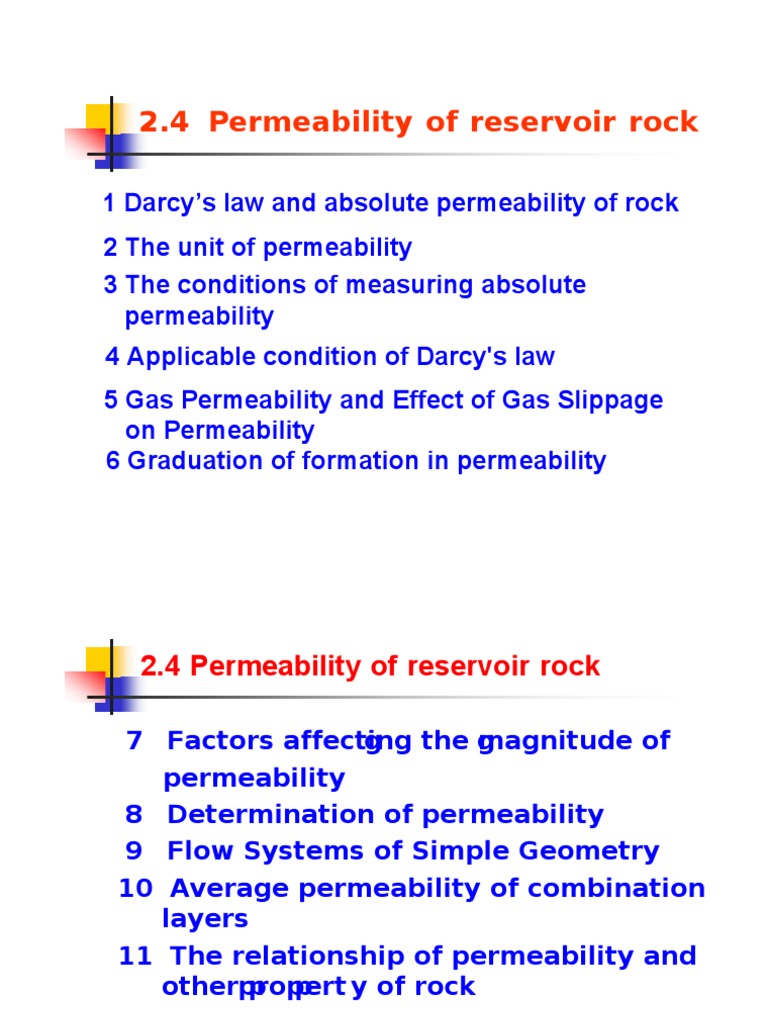 Reservoir Rock Permeability Analysis | PDF | Permeability (Earth ...