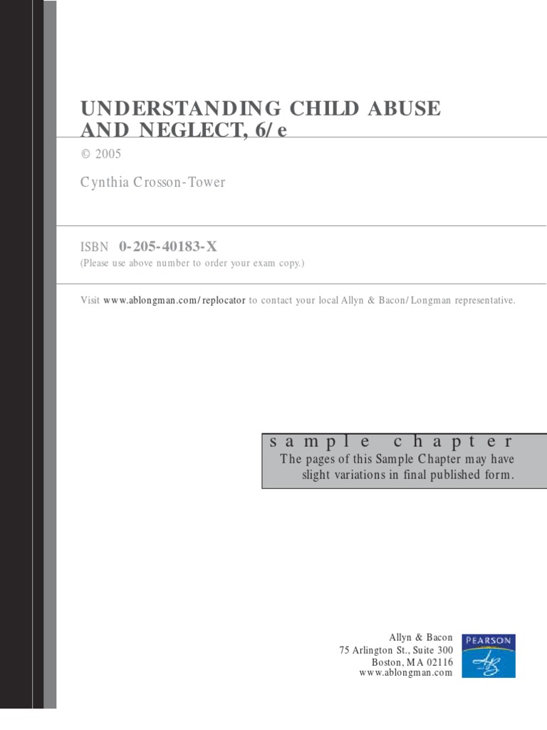 Understanding Child Abuse and Neglect, 6/E: Cynthia Crosson-Tower | PDF ...