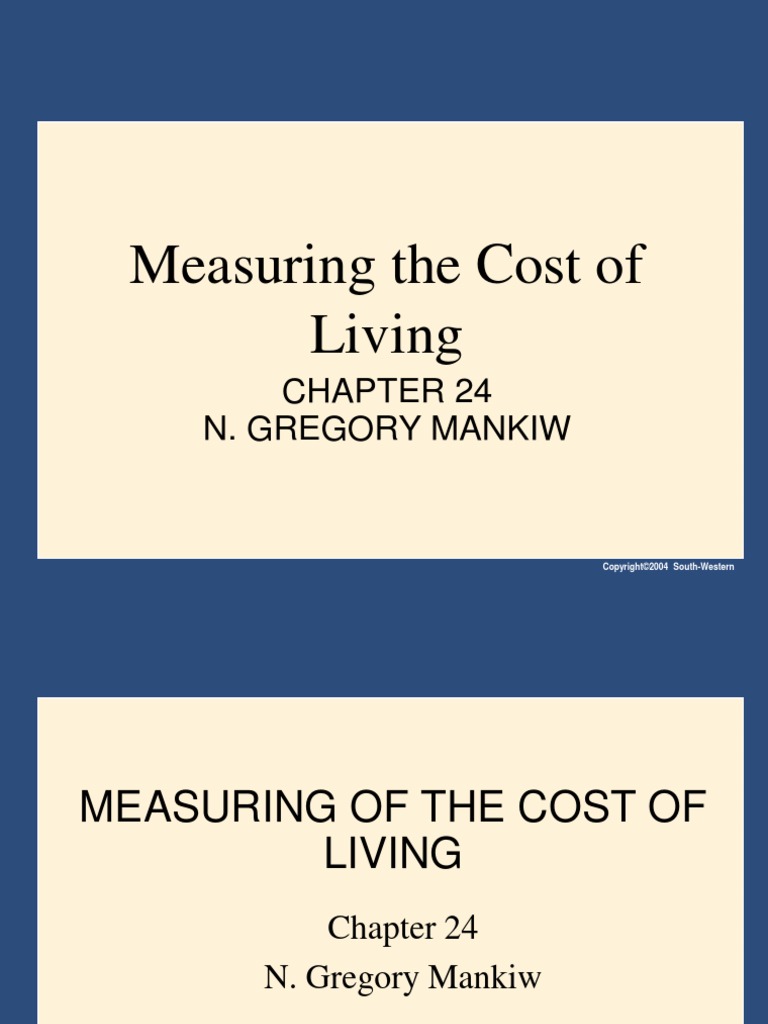 02 Measuring The Cost Of Living Pdf Consumer Price Index Index