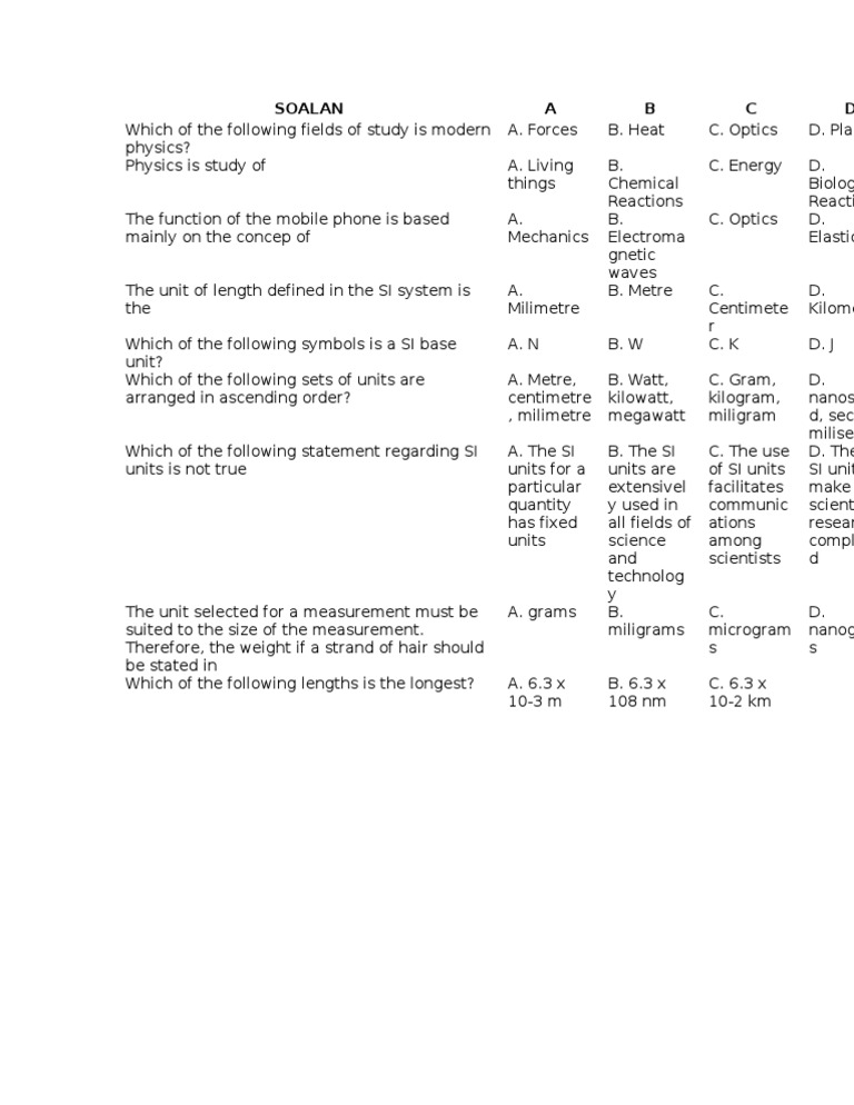 Understanding SI Units in Physics | PDF