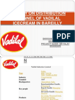 A Study On Distribution Channel of Vadilal Icecream