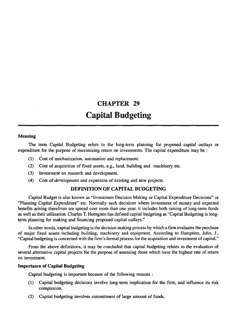 Capital Budgeting | PDF | Net Present Value | Internal Rate Of Return