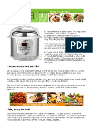 Olla Erika Plus | PDF Parilla | Carne