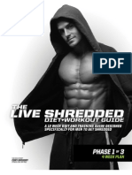 Live Shredded 12 Week 3 Phase Diet + Workout Guide by MusclePharm