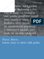 Petr Borkovec, Milostné Básně