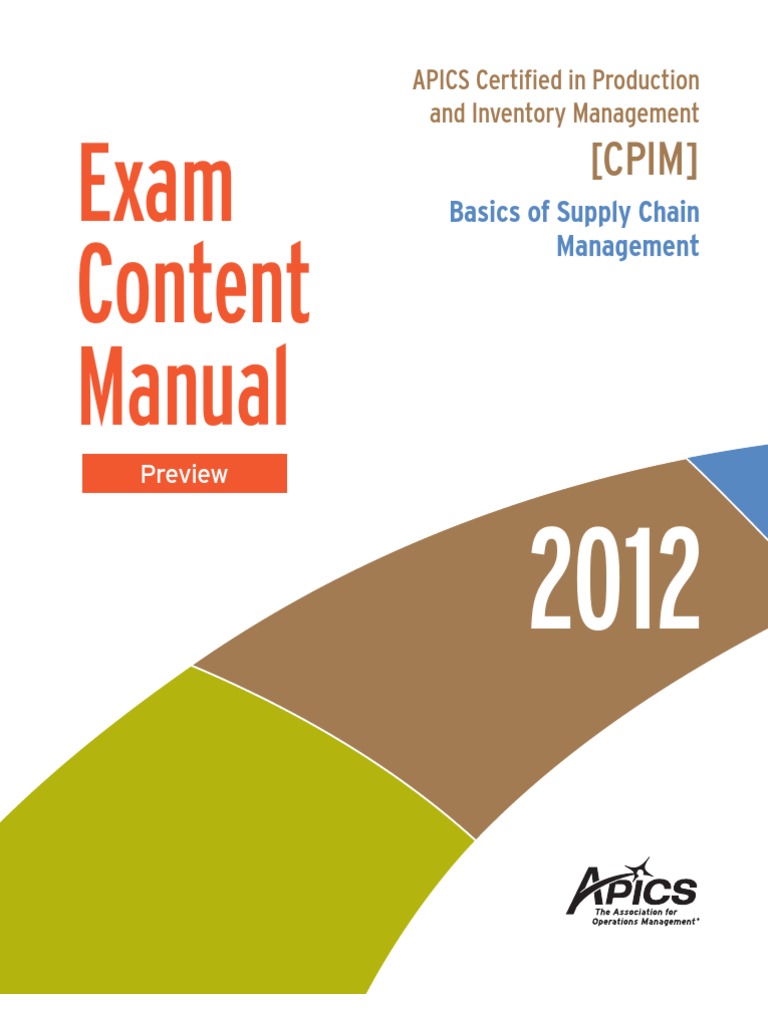 ECM BSCM Preview Exam Content Manual 12 | Supply Chain Management |  Business Process