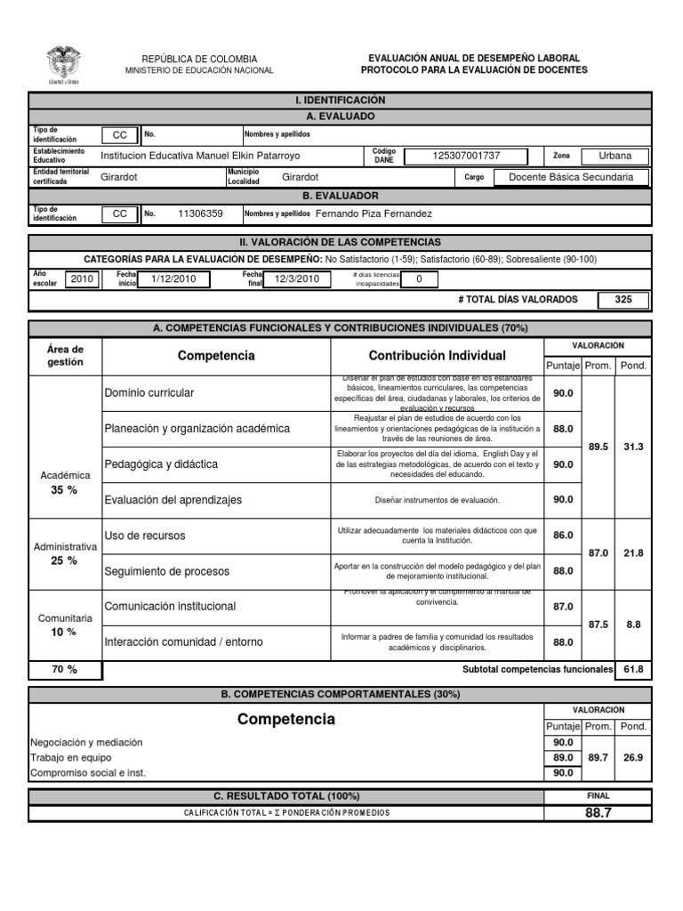 PROTOCOLOEVALUACION | PDF | Evaluación | Plan de estudios