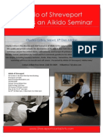 Charles Colten Sensei at Aikido of Shreveport May 2013 Flyer