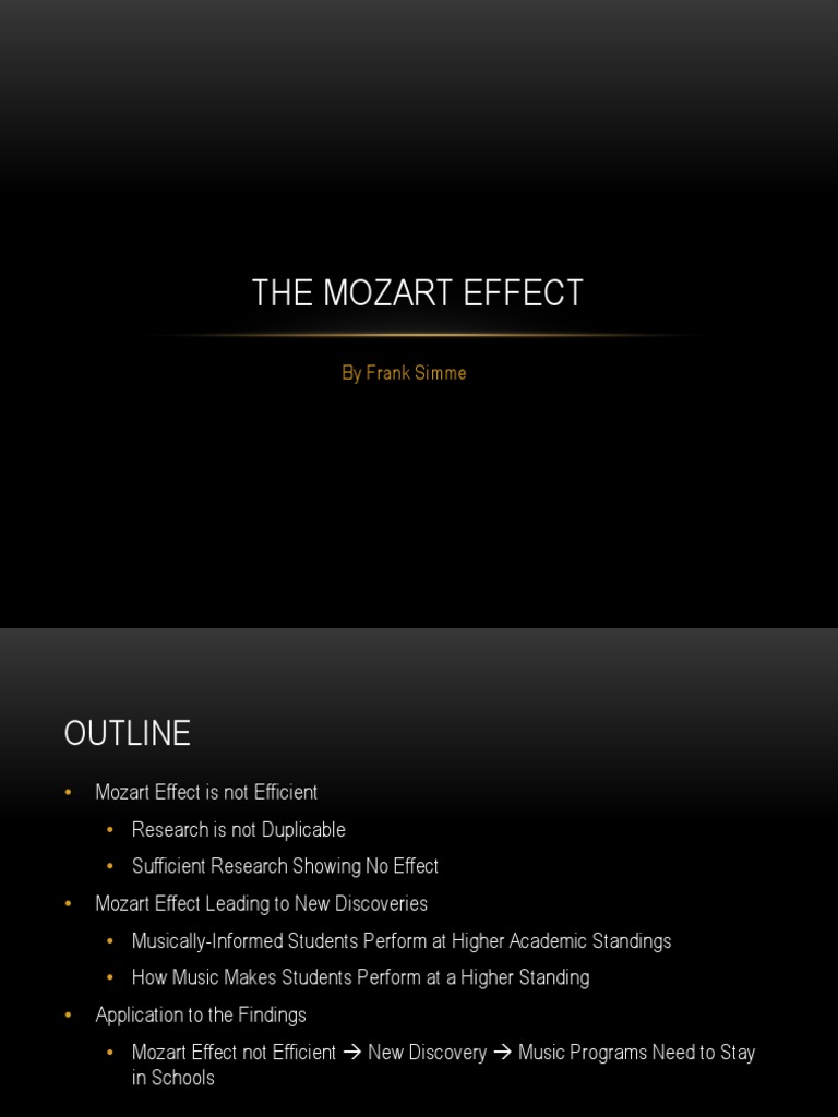 The Mozart Effect PDF Experiment Music Education