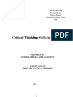 Critical Thinking Report