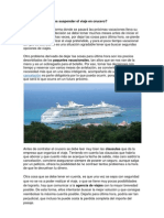 Qué Hacer Si Quieres Suspender El Viaje en Crucero