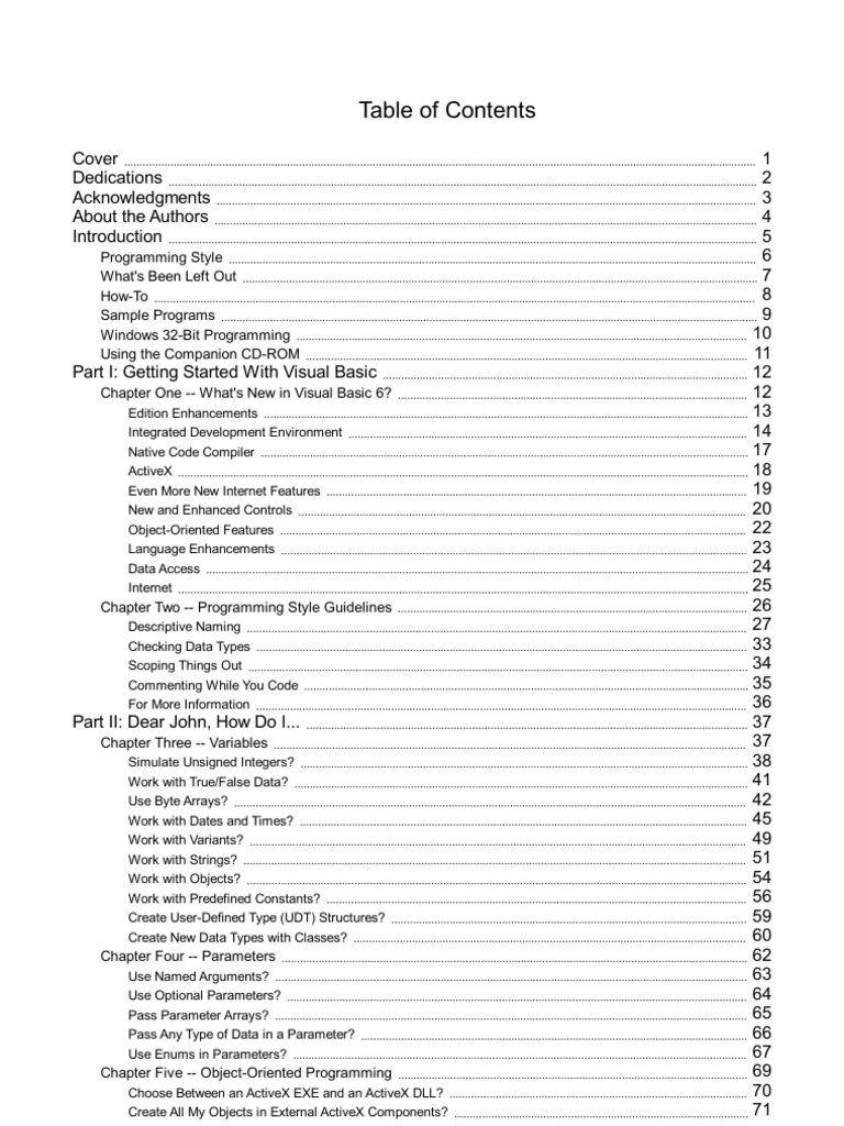 Microsoft Visual Basic 6.0 Developer | PDF | Object Oriented ...