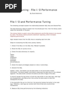 Oracle SQL Tuning - File IO Performance