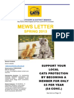 Mews Letter Mews Letter Mews Letter Mews Letter: SPRING 2013 SPRING 2013 SPRING 2013 SPRING 2013