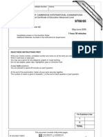 Biology: University of Cambridge International Examinations General Certificate of Education Advanced Level