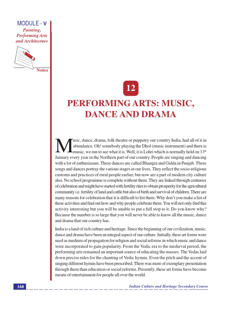 Performing Arts: Music, Dance and Drama: Module | PDF