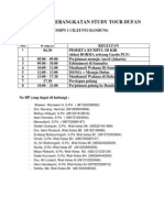 Jadwal Study Tour SMPN 1 Cileunyi ke Dufan