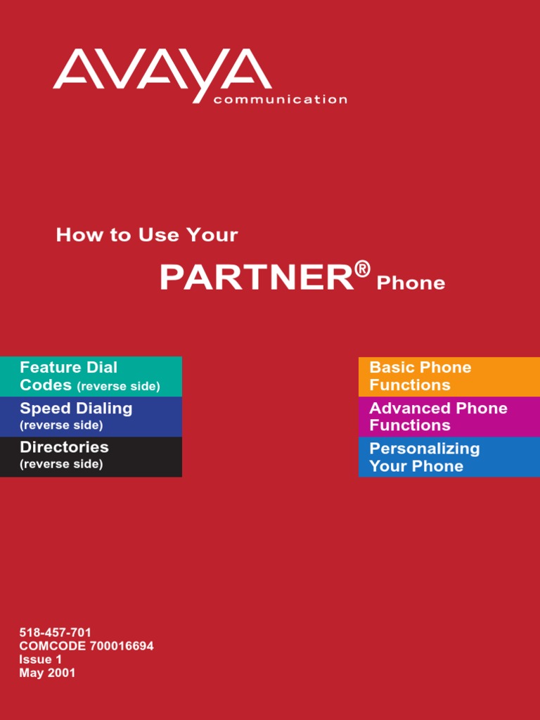Avaya Manual | PDF | Voicemail | Telephone