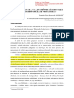 ANDRADE, Fernando Cézar Bezerra De. Violência Na Escola, Uma Questão de Gênero - o Que Percebem Os Professores e Professoras ++