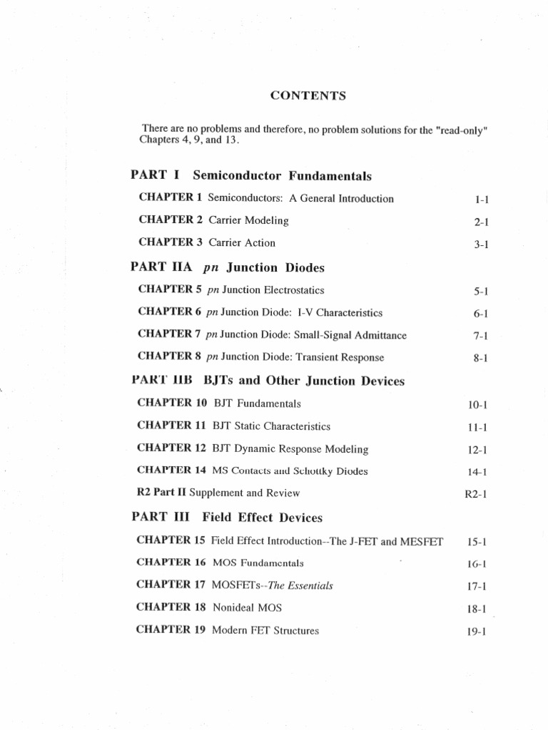 Semiconductor Device Fundamentals, 1st Edt. by Robert f. Pierret - Solution  Manuel Copy