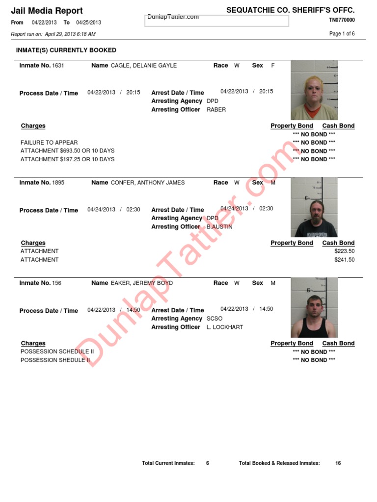 Sequatchie County Jail Media Report From 4222013 To 4282013 PDF(00)