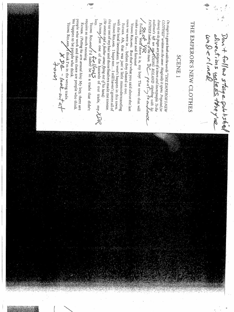 The Emperor's New Clothes Script | PDF