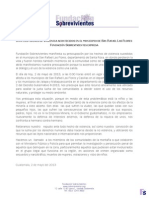 Comunicado por hechos violentos en San Rafael Las Flores