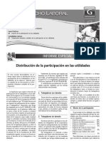 Distribución de La Participación en Las Utilidades