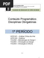 Conteudo Programatico Disciplinas Obrigatorias