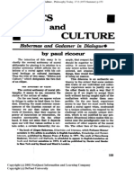 Paul Ricoeur - Ethics and Culture