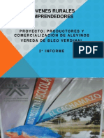 AVANCE DEL PROYECTO DE PRODUCTORES Y COMERCIALICIÓN DE ALEVINOS (1)