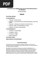 O Sacrificio de Animais Nos Cultos Afro