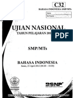 Naskah Soal UN Bahasa Indonesia SMP (Paket C32)
