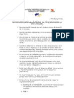 Recomendacion para La Elaboracion y Presentacion de Las Laminas para Lña Defensa Del Proyecto