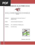 Propiedades de La Lignina, Celulosay Hemicelulosa