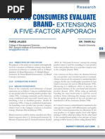 How Do Consumers Evaluate Brand by Dr. Tahir Ali and Tariq Jalees