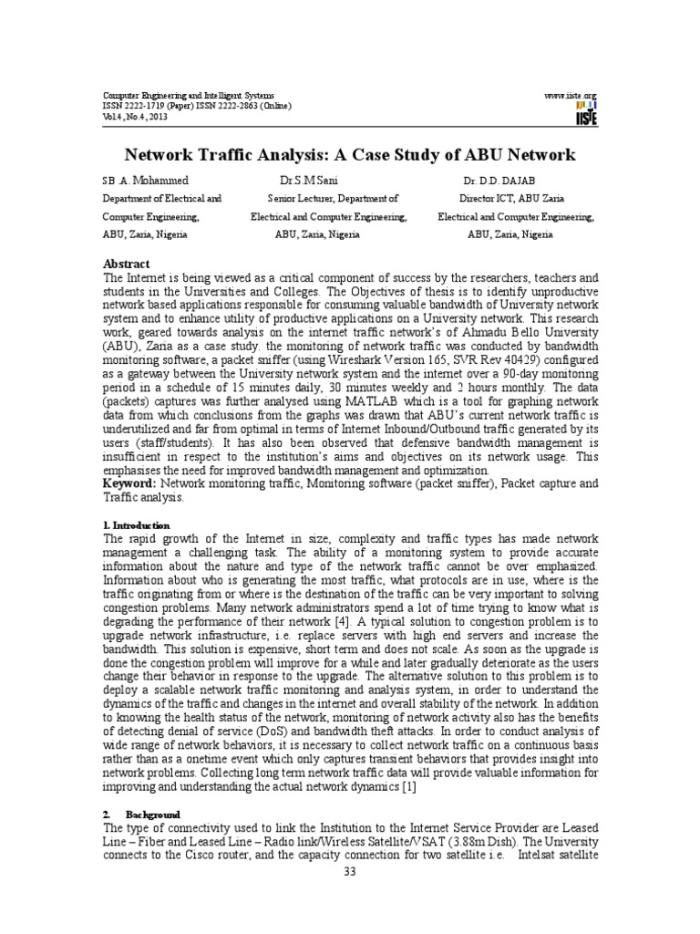 ABU Network Traffic Analysis Case Study | PDF | Peer To Peer | Computer ...