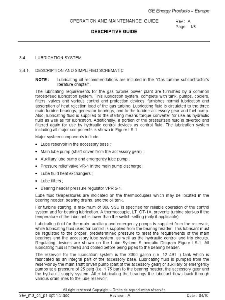 Lubrication System PDF PDF Lubricant Bearing (Mechanical)