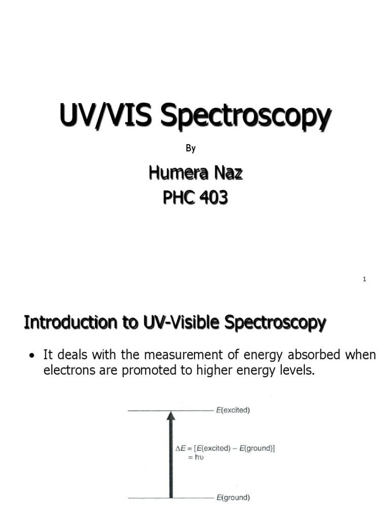 14 Ultraviolet Spectros PDF | PDF | Ultraviolet–Visible Spectroscopy ...
