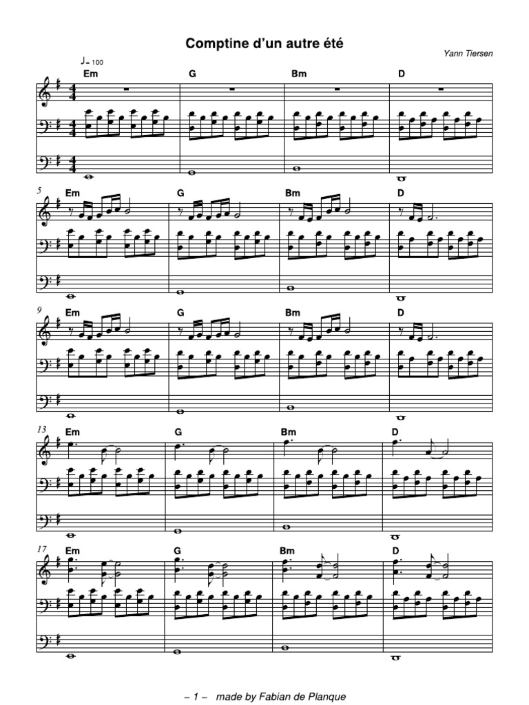 Die Fabelhafte Welt Der Amelie Klavier