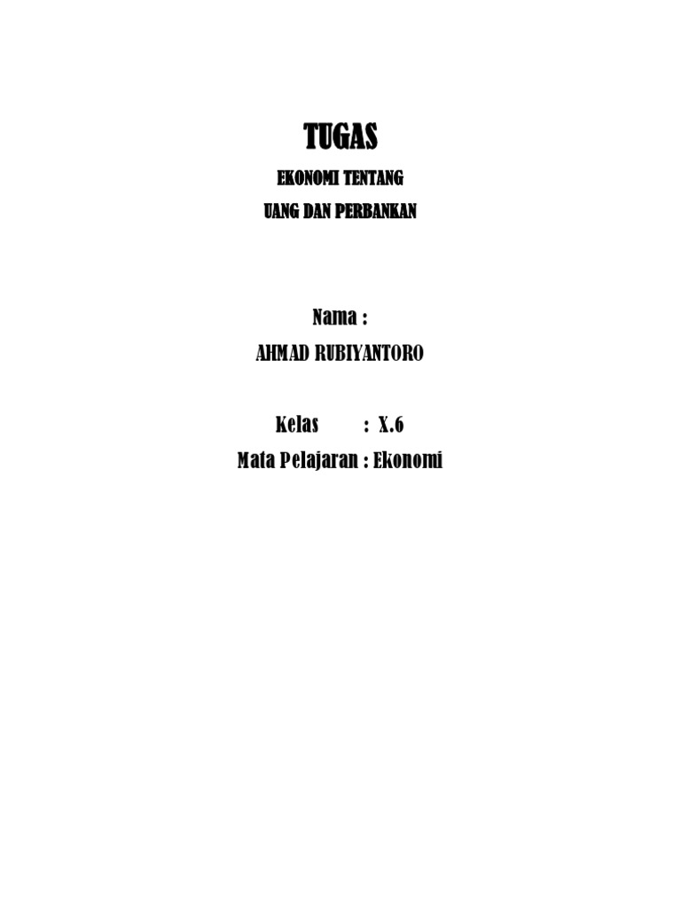 Materi Uang Dan Perbankan | PDF | Pengelolaan Keuangan & Uang | Politik